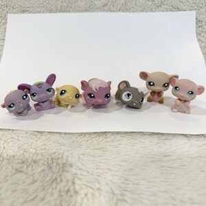 LPS Littlest Pet Shop Mouse Hamster Gerbil Lot Of 7 Small Play Animal Toy